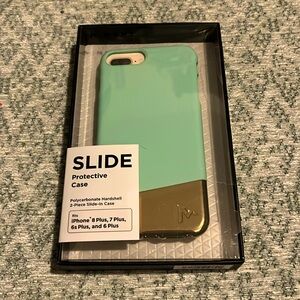 MVMT Slide protective case~iPhone 8 Plus/ 7plus /6s plus/6 plus mint green/ gold